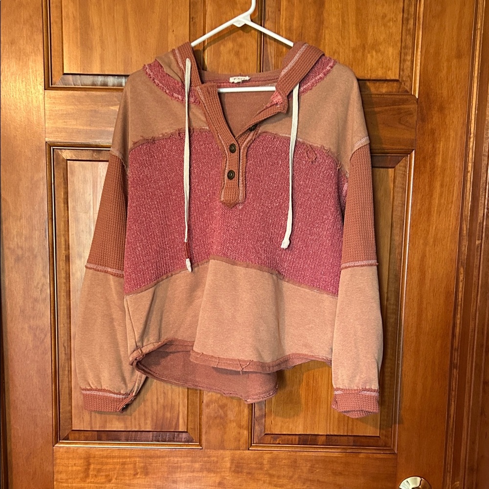 POL Women's Pink and Tan Hoodie